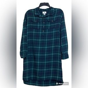 Old Navy Girls Plus Flannel Shirt Dress Sz XL 14 Plus